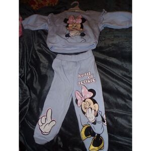Disney Minnie Mouse 2 piece set blue sweatsuit size 12 month